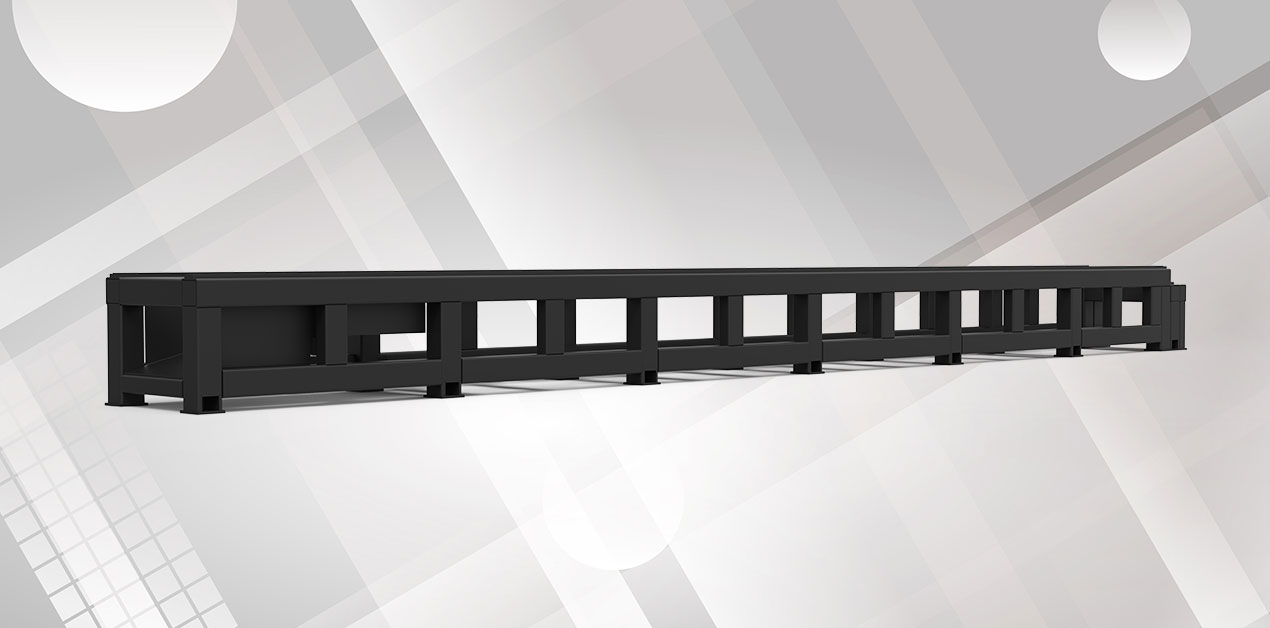 3d laser tube cutting The Segmented Rectangle Laser Tube Welded Bed 1